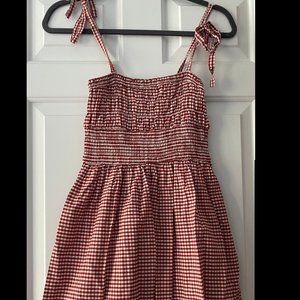 Forever 21 Smocked Gingham Mini Dress